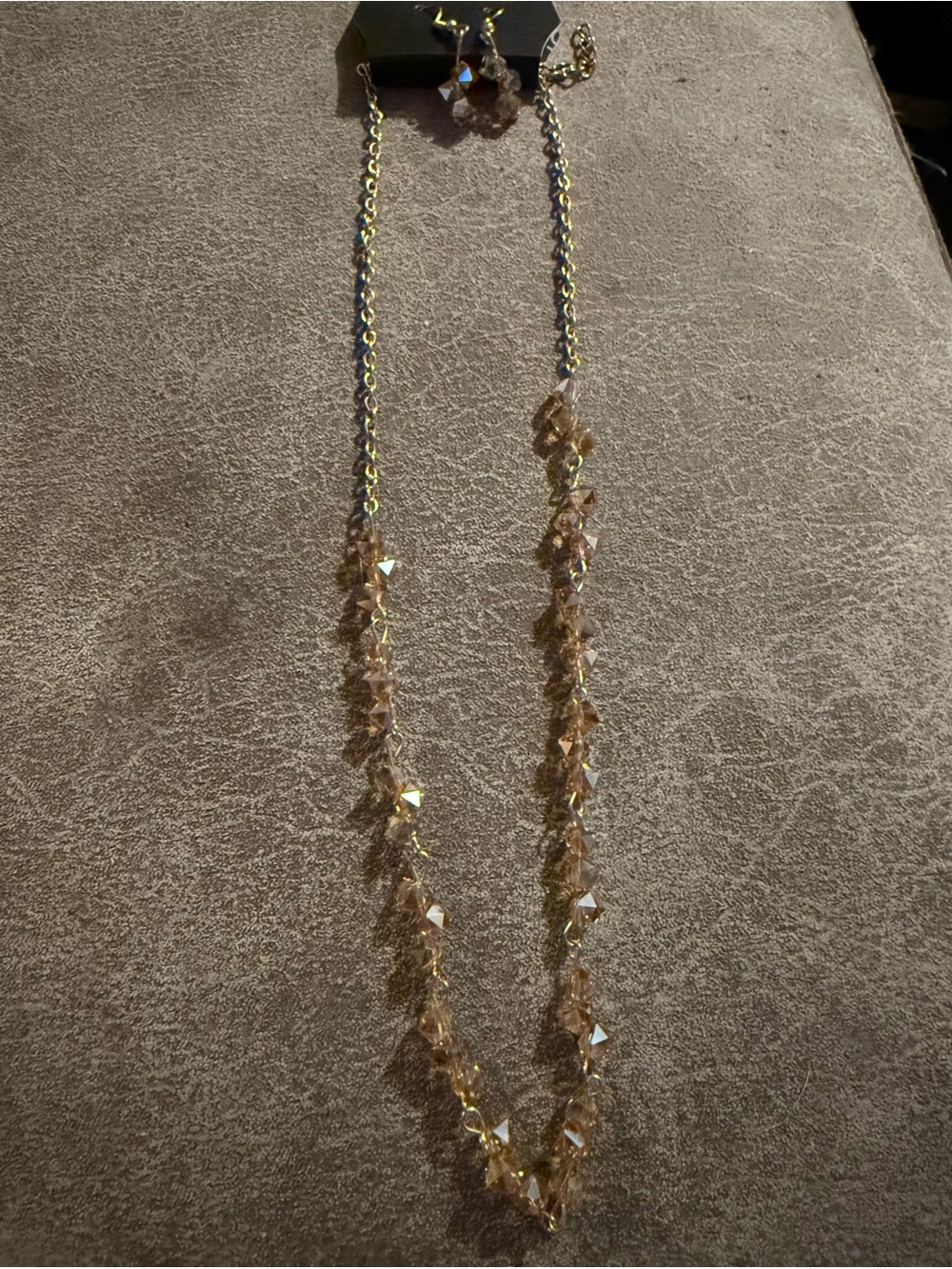 Crystal Bead Gold-Tone Long Necklace - Women Jewelry